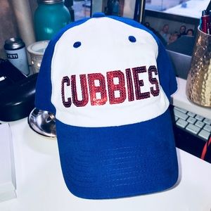 Victoria Secret PINK red sequin Chicago Cubs Hat